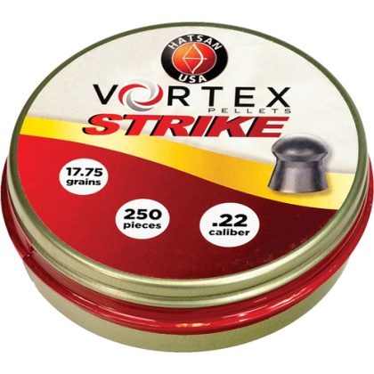 HATSAN VORTEX STRIKE PELLETS 22 17.75GR 250 PER TIN