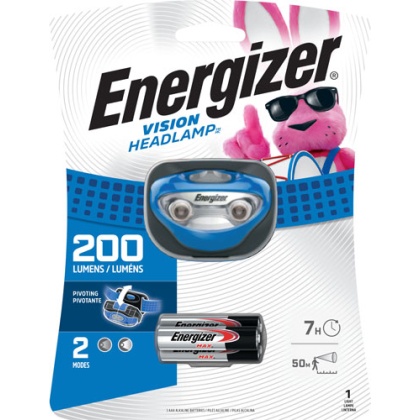 ENERGIZER VISION HEADLAMP 200 LUMENS W/AAA BATTERIES