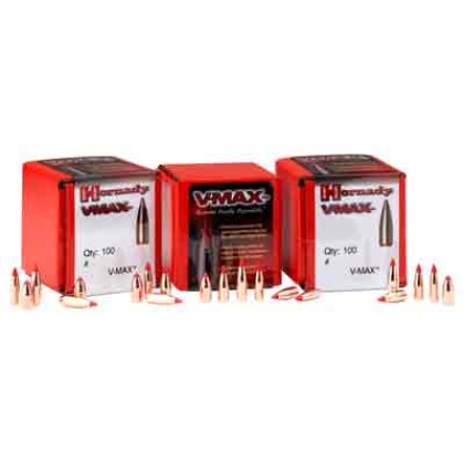 HORNADY BULLETS 6MM .243 58GR V-MAX 100CT 40BX/CS