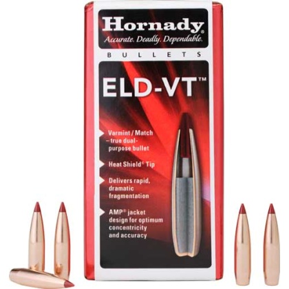 HORNADY BULLETS 6MM .243 80GR. ELD-VT 100CT 25BX/CS