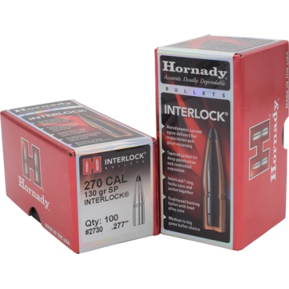 HORNADY BULLETS 270 CAL .277 130GR JSP 100CT 25BX/CS