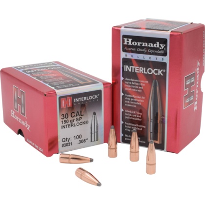 HORNADY BULLETS 30 CAL .308 150GR JSP 100CT 15BX/CS