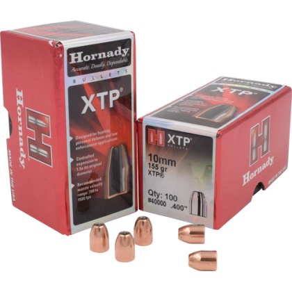 HORNADY BULLETS 10MM .400 CAL 155GR XTP 100CT 25BX/CS