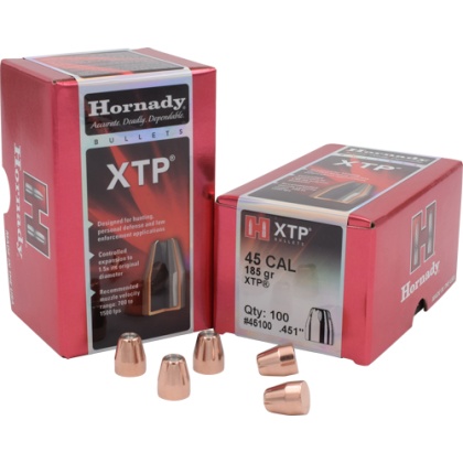 HORNADY BULLETS 45 CAL .451 185GR XTP 100CT 15BX/CS