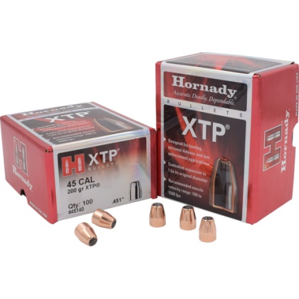 HORNADY BULLETS 45 CAL .451 200GR XTP 100CT 15BX/CS