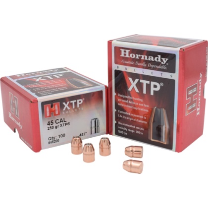 HORNADY BULLETS 45 CAL .452 250GR XTP 100CT 15BX/CS