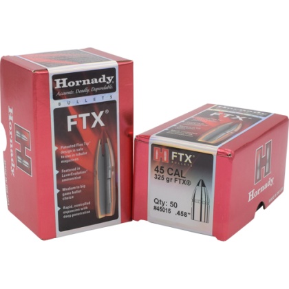 HORNADY BULLETS 45 CAL .458 325GR FTX 50CT 15BX/CS