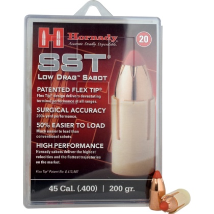 HORNADY .45CAL SABOTED BULLET .400 200GR SST 20CT 10BX/CS