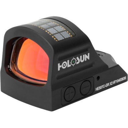 HOLOSUN 507 OPEN REFLEX GREEN MULTI RETICLE SOLAR SHAKE AWK