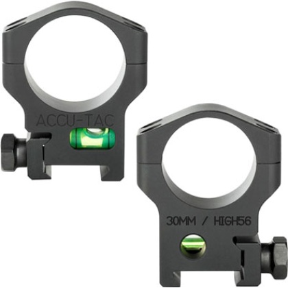 ACCU-TAC 30MM SCOPE RINGS STEEL FLAT BLACK