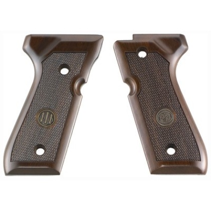 BERETTA 92/96 GRIPS WOOD WALNUT WITH MEDALLION