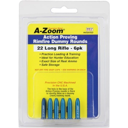 A-ZOOM TRAINING ROUNDS .22LR ALUMINUM 6-PACK