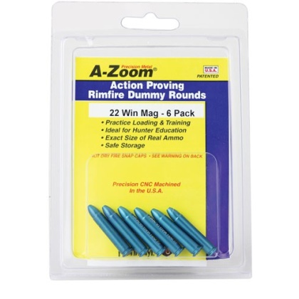 A-ZOOM TRAINING ROUNDS .22WMR ALUMINUM 6-PACK