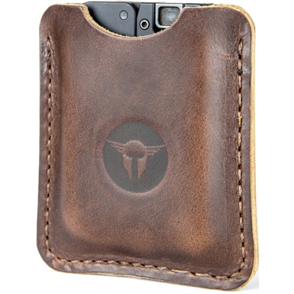 TRAILBLAZER LIFECARD LEATHER SLEEVE DARK BROWN