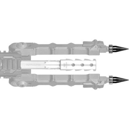 ACCU-TAC SPIKE FEET SET FITS LR10 BIPODS STEEL BLACK