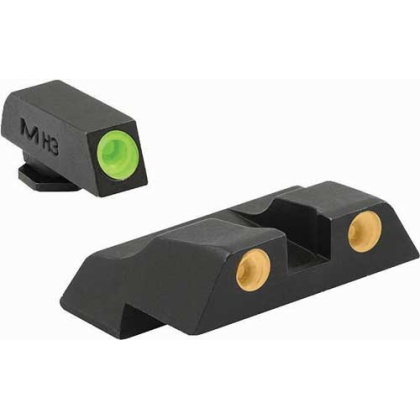 MEPROLIGHT NIGHT SIGHT FIXED SET GREEN/ORG FOR MOST GLOCKS