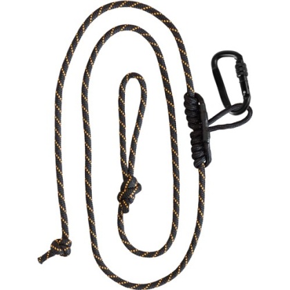 MUDDY SAFETY HARNESS LINEMAN\'S ROPE W/CARABINER & PRUSIK KNOT