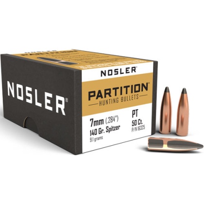 NOSLER BULLETS 7MM .284 140GR PARTITION 50CT