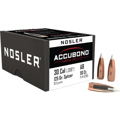 NOSLER BULLETS 30 CAL .308 125GR ACCUBOND 50CT