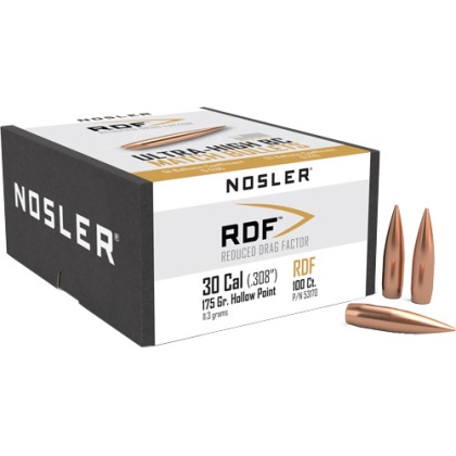 NOSLER BULLETS 30 CAL .308 175GR RDF HPBT 100CT