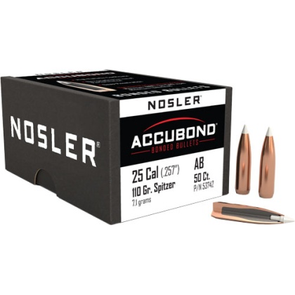 NOSLER BULLETS 25 CAL .257 110GR ACCUBOND 50CT