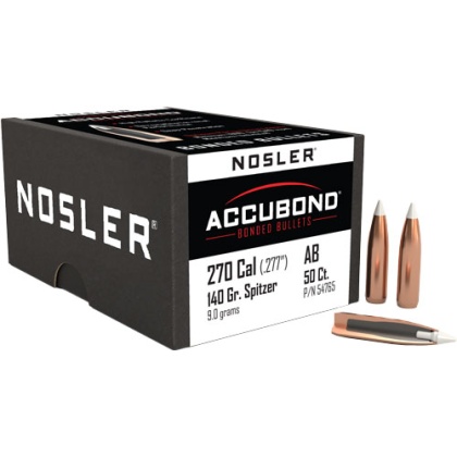 NOSLER BULLETS 270 CAL .277 140GR ACCUBOND 50CT