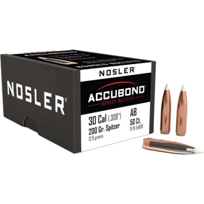 NOSLER BULLETS 30 CAL .308 200GR ACCUBOND 50CT