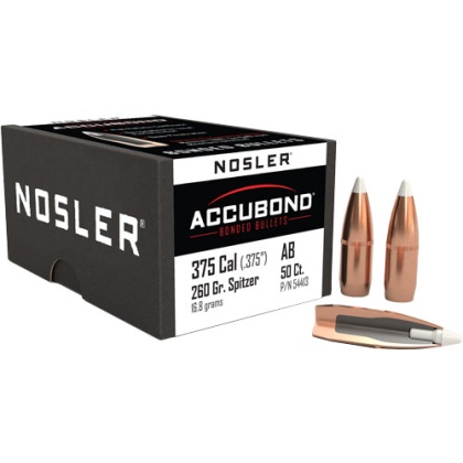 NOSLER BULLETS 375 CAL .375 260GR ACCUBOND 50CT