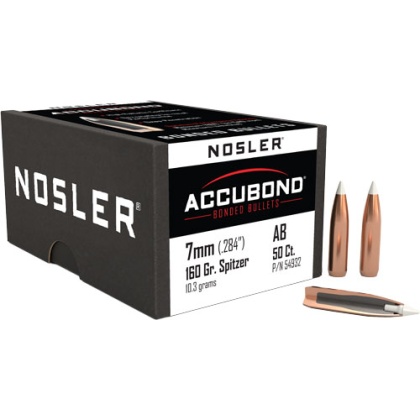 NOSLER BULLETS 7MM .284 160GR ACCUBOND 50CT