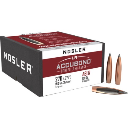 NOSLER BULLETS 270 CAL .277 150GR ACCUBOND LR 100CT