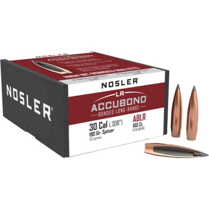 NOSLER BULLETS 30 CAL .308 190GR ACCUBOND LR 100CT