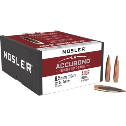 NOSLER BULLETS 6.5MM .264 129GR ACCUBOND LR 100CT