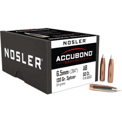 NOSLER BULLETS 6.5MM .264 130GR ACCUBOND 50CT