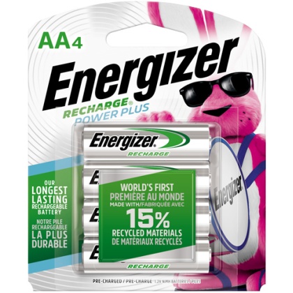 ENERGIZER RECHARGABLE POWER PLUS BATTERIES AA 4 PACK