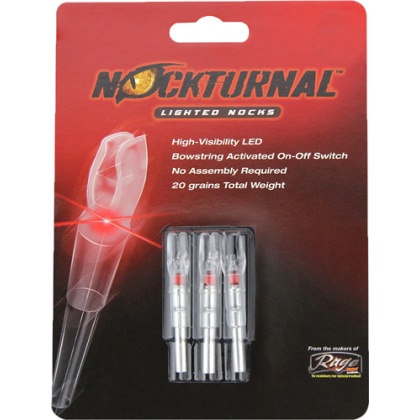 NOCKTURNAL LIGHTED NOCK G-SERIES RED 3/PACK<