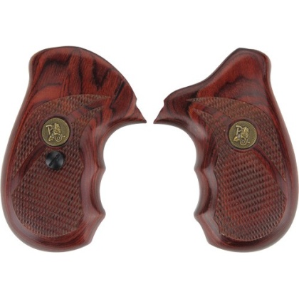 PACHMAYR LAMINATED WOOD GRIPS S&W J-FRAME ROSEWOOD CHECKERED