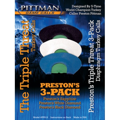 PITTMAN GAME CALLS TRIPLE THREAT COMBO DIAPHRAM PACK