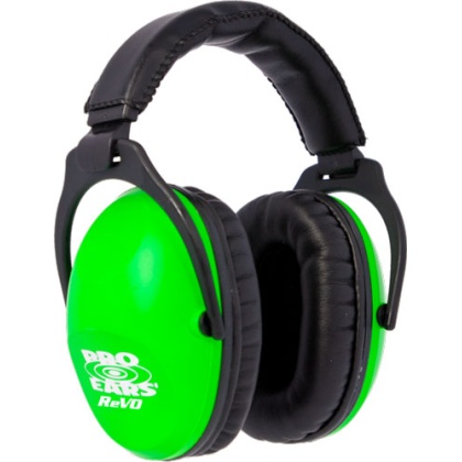 PRO EARS REVO EAR MUFF PASSIVE NEON GREEN