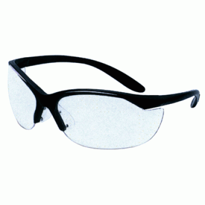 HOWARD LEIGHT VAPOR II GLASSES BLACK FRAME/CLEAR LENS