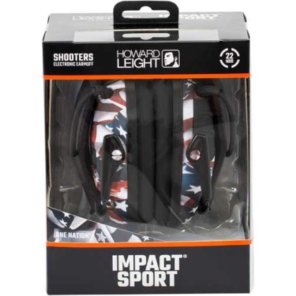 HOWARD LEIGHT IMPACT SPORT ONE NATION FLAG ELEC MUFF NR22