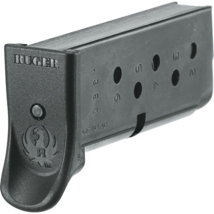 RUGER MAGAZINE LCP 380ACP 6RD W/FINGER EXT. STEEL