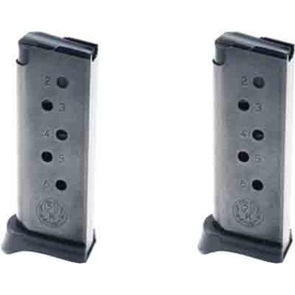 RUGER MAGAZINE LCP 380ACP 6RD W/FINGER EXT. 2-PACK