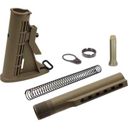 UTG STOCK ASSEMBLY AR-15 FDE 6 POSITION MIL-SPEC