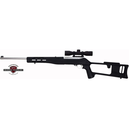 ADV. TECH. STOCK RUGER 10/22 STANDARD BARREL BLACK SYN