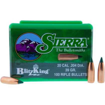 SIERRA BULLETS .20 CAL .204 39GR BLITZKING 100CT