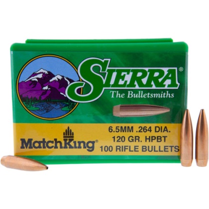 SIERRA BULLETS 6.5MM .264 120GR HP-BT MATCH 100CT