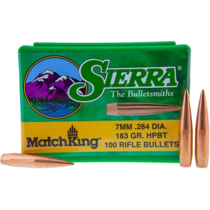 SIERRA BULLETS 7MM .284 183GR HP-BT MATCH 100CT