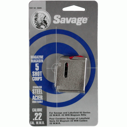 SAVAGE MAGAZINE 93 SERIES .22WMR/.17HMR 5RD STAINLESS