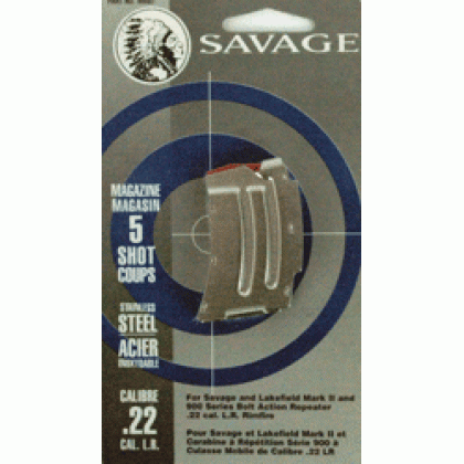 SAVAGE MAGAZINE MKII SERIES .22LR/.17HM2 5RD STAINLESS