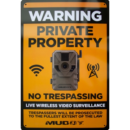 MUDDY LIVE WIRELESS VIDEO SURVEILLANCE SIGN 8\